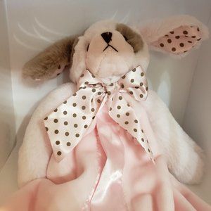 Bearington Baby Collection Snuggle Blanket Wiggles Pink Puppy Security Blanket